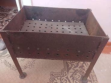 Manqallar, qrillər, barbekyu: Metall manqal (kömürlü) ölçü 40x30sm - Material: qalın metaldan — 1