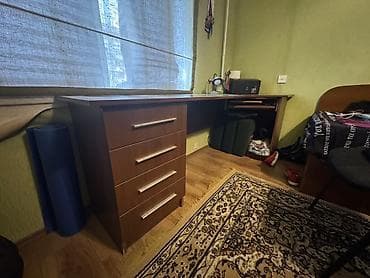taxta: Kompüter masası, İşlənmiş, Açılmayan, Taxta, Künc masa — 4