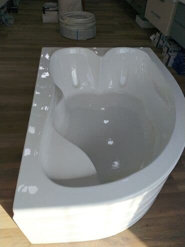 hamam vannasi: Künc akril vanna - Forma: ergonomik künc dizayn, iki nəfərlik — 1