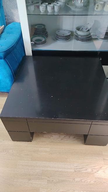 quba mas: Kvadrat masa, Açılmayan, Təkərsiz, Mat laminat, Zəmanətsiz — 1