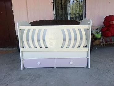 Uşaq beşiyi – “Baby Room” dizaynı - Rəng: ağ və açıq bənövşəyi