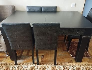 qara aid sekiller: Qonaq otağı üçün, Açılan, 6 stul — 1