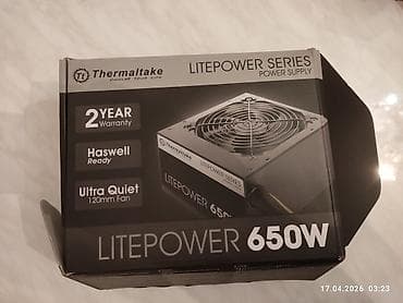 Qida bloku Thermaltake, 650 W, İşlənmiş