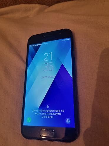 Samsung Galaxy A3 2017, 16 GB, rəng - Qara, Barmaq izi