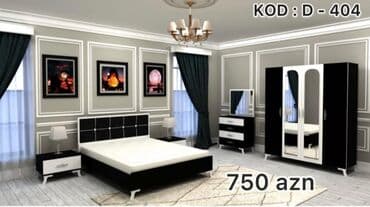 embawood tek yataq: 2 təknəfərlik çarpayı, Dolab, Tumba, 2 tumba, Azərbaycan, Yeni — 1