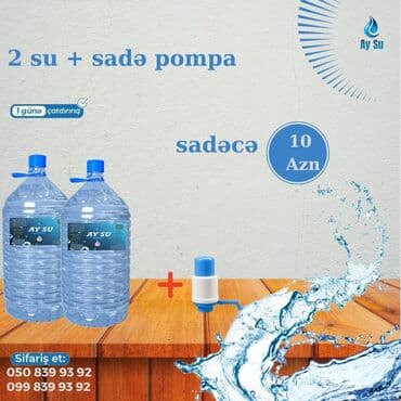 Ay Su şirkətindən 19 litrlik su butulkası Təmiz və təbii suyun rahat