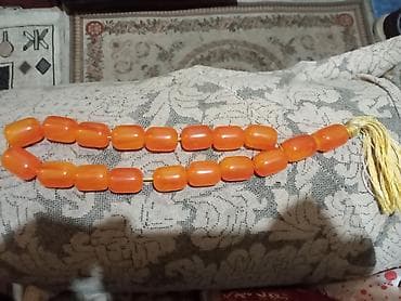 Narıncı rəngli təsbeh - Material: parlaq, bərabər rəngli