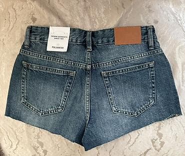 100: Şort, PULL&BEAR, 2XS, rəng - Mavi — 2