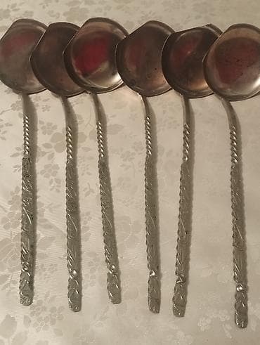 Melixyor qaşıq dəsti – 8ədəd - Material: melixyor başlıq, metaldan — 6