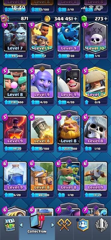 pubg buz 4: Clash Royale hesabı - Kupa: 5238 (rekord 5268) - Qızıl: 344 451 - — 10
