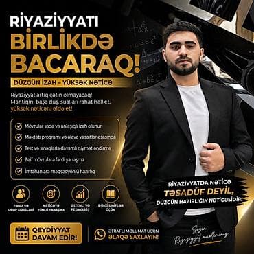 kursu: Repetitor, Riyaziyyat, Azərbaycan dili, Abituriyent hazırlığı, İmtahanlara hazırlıq — 1