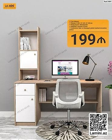 Düz masa, Stulsuz, Polkalı, Siyirməli, Sadə laminat