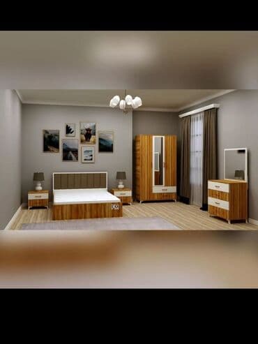 sirke: İkinəfərlik çarpayı, Komod, Dolab, 2 tumba, Rusiya, Yeni — 3