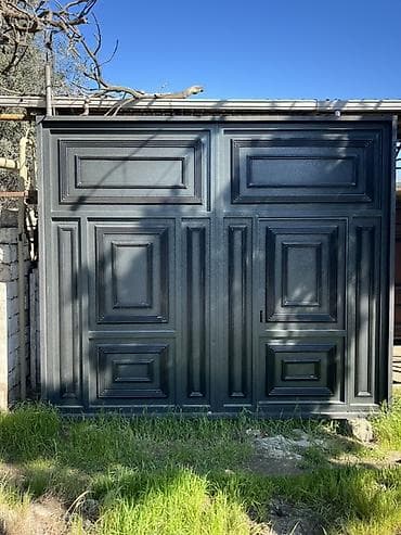 Dəmir Həyət darvazası, Siyirmə, 3 m, Mexaniki, rəng - Boz, Kredit yoxdur