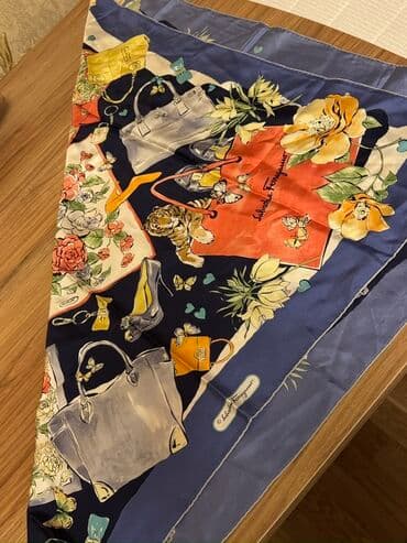 bıcaq kəpənək: Salvatore Ferragamo ipək şarf 100% orjinal 100 - Material: 100% ipək — 3