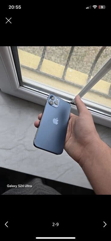 аккумулятор 12: IPhone 12 Pro, Голубой, Face ID — 7