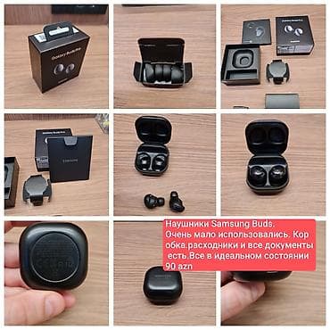 İşlənmiş Simsiz (Bluetooth) Qulaqcıqlar, Samsung, rəng - Qara