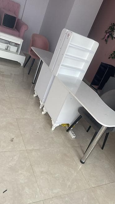 bag mebelleri satisi: Gözəllik salonu avadanlıqları dəsti - Saç yuma kreslosu: Yumşaq boz — 3