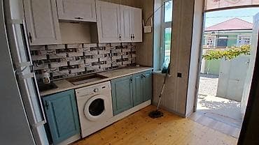 gündəlik kirayə evlər: 2 otaqlı həyət evi - Plan: giriş pilləkənli eyvan, 2 ayrı otaq (yataq — 5