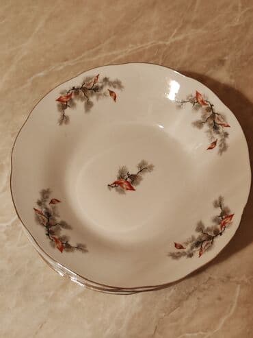 Digər süfrə qabları: Boşqablar, 6 ədədli dəst, Farfor, SSRİ — 2