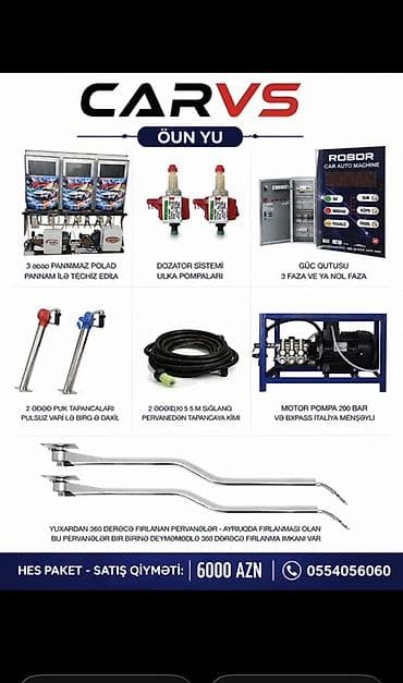 Avtoyuma üçün “CARVS ÖN YU” komplekti Texniki komplektasiya: - 3 ədəd