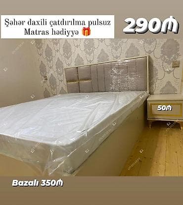 Yataq dəsti – başlıq və çarpayı - Ölçü: ikinəfərlik (şəkildəki kimi