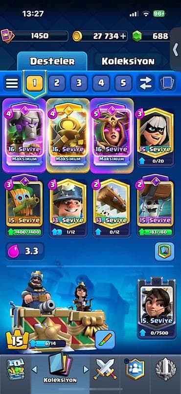 Искусство и коллекционирование: Clash Royale hesabı 11200+ kupa sahibdir 1500+ kolleksion lvl 12 — 4