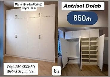 siyirmeli dolablar: 6 qapı, Siyirməli, Digər rəng, Açılan, Düz dolab — 1