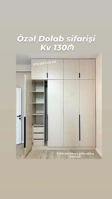 Düz dolab, Qarderob, Açılan, Quraşdırıla bilən, 6 qapı lalafo.az -da Düz dolab, Qarderob, Açılan, Quraşdırıla bilən, 6 qapı