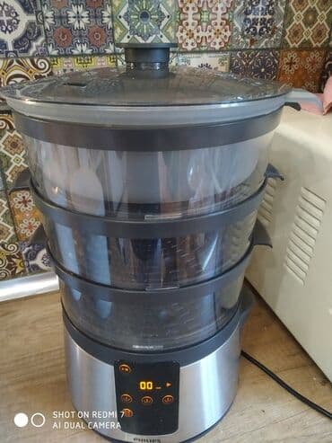 yemək bişirən: Buxarlı bişirici Philips, qabların sayı - 3, Ünvandan götürmə — 3