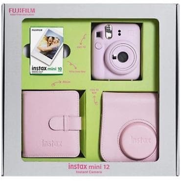 FUJIFILM Instax mini 12 – Ani fotoaparat dəstı (çəhrayı) Dəstın