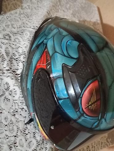 gəncə maşınlar: Tam üzlü motosiklet dəbilqəsi – unikal airbrush dizayn - Tam üzlü — 2