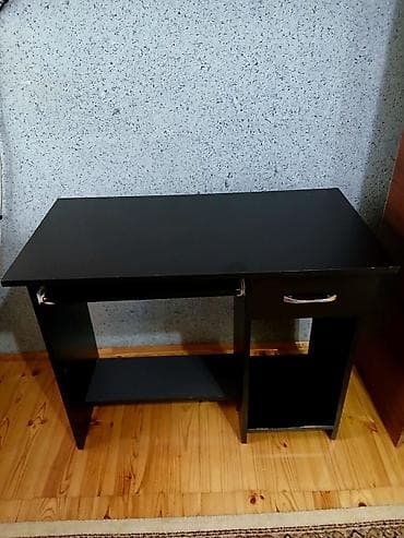 dekor ref: Düz masa, Polkalı, Siyirməli, Mat laminat, Zəmanətli, Kredit yoxdur — 1