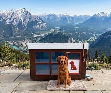 Yemlər: Taxta it evi / voliər - Material: möhkəm taxta karkas, ön hissədə — 8