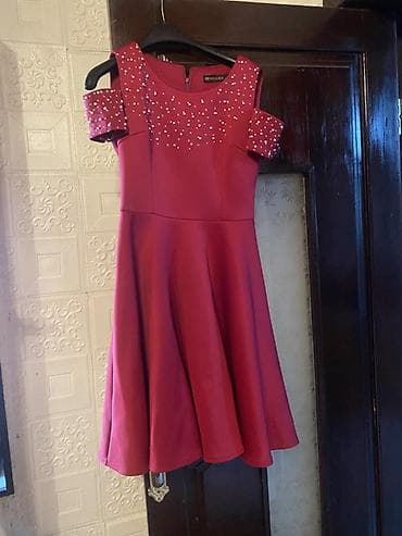 tul donlar: Qadın geyimi – qırmızı rəngli kokteyl/ziyafət donu - Brend: Raguel - — 1