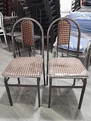 Metal karkaslı yumru arxalı oturacaqlar – 2 ədəd dəst - Material: toz — 1