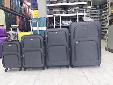 Çamadanlar: Məhsul: Yumşaq korpuslu 4-lü səyahət çamadan dəsti - Ölçülər: kabin — 1