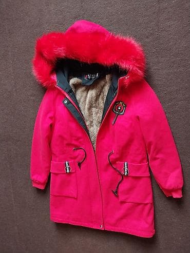 Qız uşaqları üçün parka tipli qış gödəkcəsi - Rəng: tünd — 4