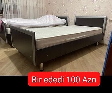 pendir: Oğlan və qız üçün, İşlənmiş, 2 təknəfərlik çarpayı — 8