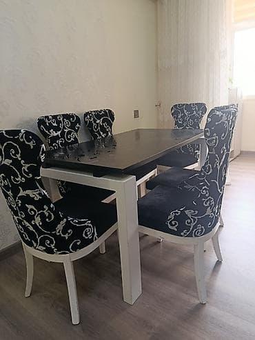 Masalar: Mətbəx üçün, Açılmayan, Dördbucaq masa, 6 stul — 3