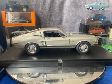 metbex tavan modelleri: Коллекционная модель SHELBY MUSTANG GT500KR silver 1968 Road — 9