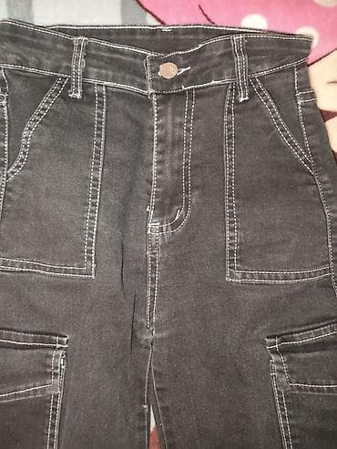 детские лосины для танцев: Qara karqo üslublu uşaq şalvarı - Material: cins/parça qarışığı — 4