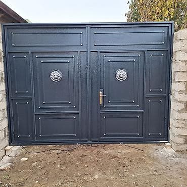 Həyət darvazaları: Metalkonstruksiya darvaza – dekorativ relyefli panel dizaynı və — 1