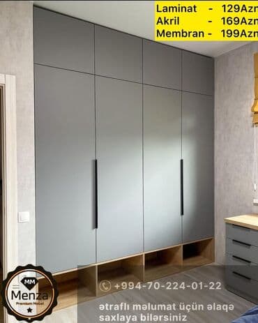 Тумбы на заказ: Прямой шкаф, Для спальни, Гардероб, Распашной, Встраиваемый, 6 дверей — 2