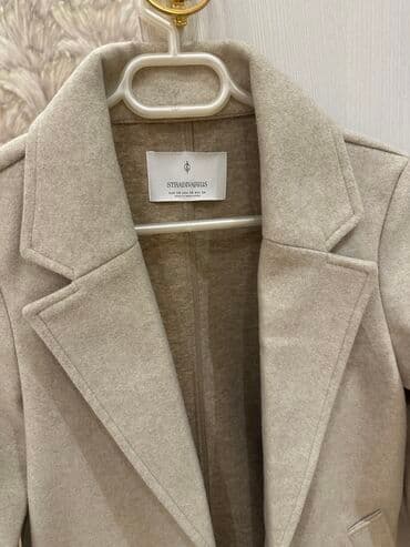 qadınlar üçün təbii dublyonkalar: Palto, Stradivarius, XS, rəng - Bej — 2