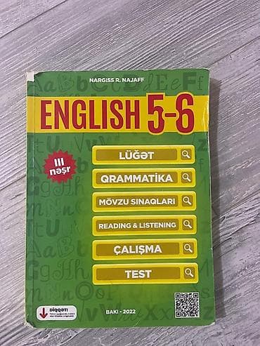 akustik gitara simi: Dərs və imtahan hazırlığı üçün kitablar paketi 1) ENGLISH 5-6 (Nargiz — 5
