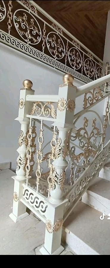 istipol boru: Dəmir məhəccər – zərif dekorlu, boyalı - Material: ağırmetallı — 3
