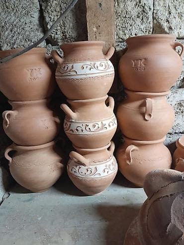 Qazan, rəng - Qəhvəyi, Keramika, Azərbaycan