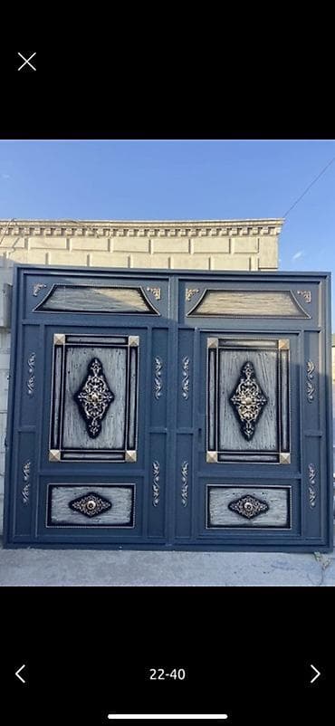 dəmir boçka: Dəmir Həyət darvazası, Yana açılan, Mexaniki, Qapı ilə, rəng - Qara — 5