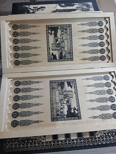 İdman çantaları: + 3 azn das ve zerler Ağacdan hazırlanmış 2-in-1 stolüstü oyun dəsti – — 4